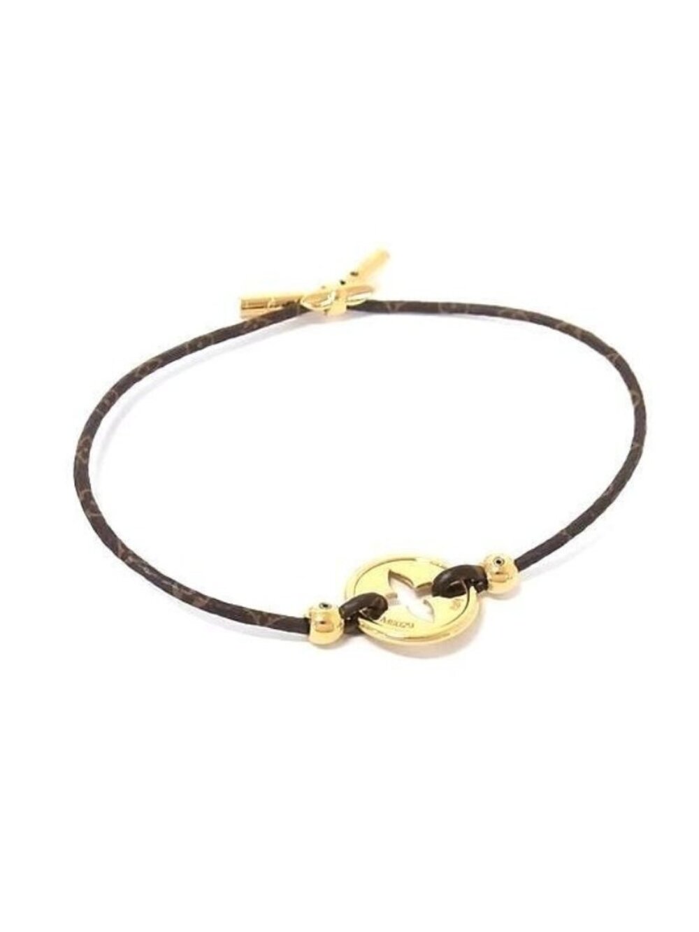 Louis Vuitton Bracelet Baby Flower Brown Gold Monogram - Picture 1 of 3